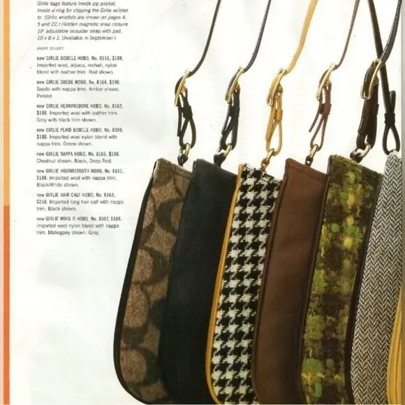 Vintage Coach Girlie Plaid Boucle Hobo -  E1K-8309 - Picture 12 of 15